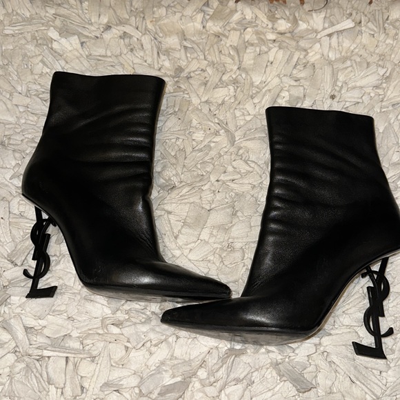 Yves Saint Laurent Shoes - Saint Laurent Boots with logo heel size 40 fits size 9-9.5